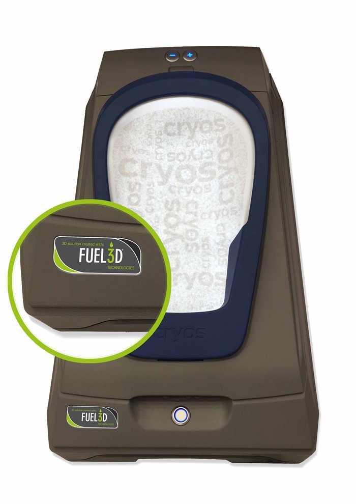 根據3d掃描儀原理創(chuàng)造帶Fuel3D技術的足部掃描儀CryoScan3D