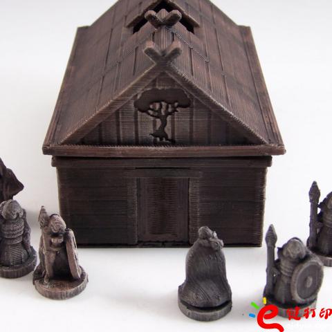 復(fù)古風(fēng)的金屬質(zhì)感3D打印VIKING房子欣賞 很像巧克力(帶下載地址)